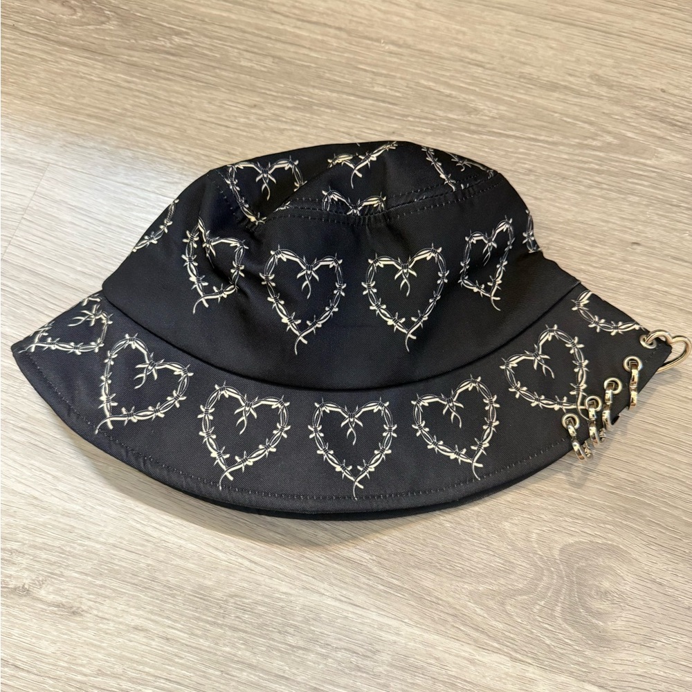 Karol G Black Heart Embroidered Bucket Hat